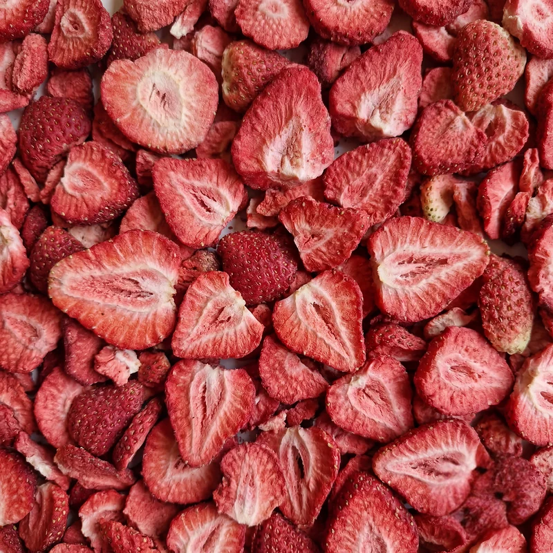 Erdbeeren – gefriergetrocknete Erdbeerscheiben