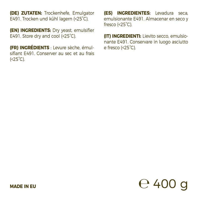 Trockenhefe – Backhefe