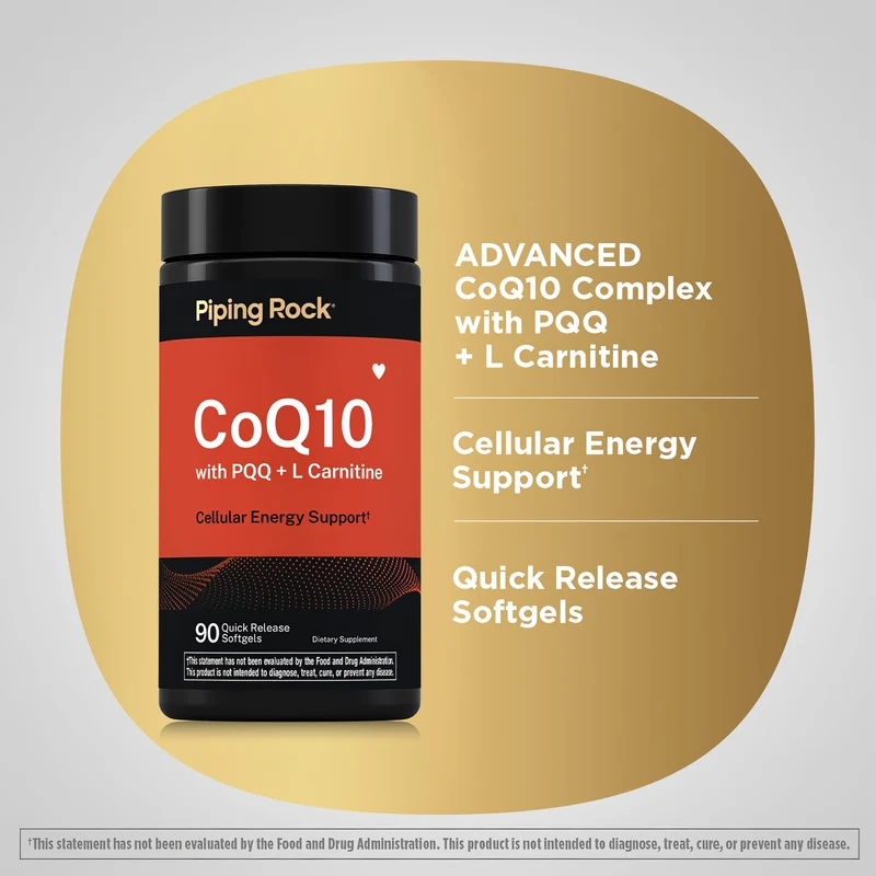 CoQ10 with PQQ + L Carnitine, 90 Quick Release Capsules
