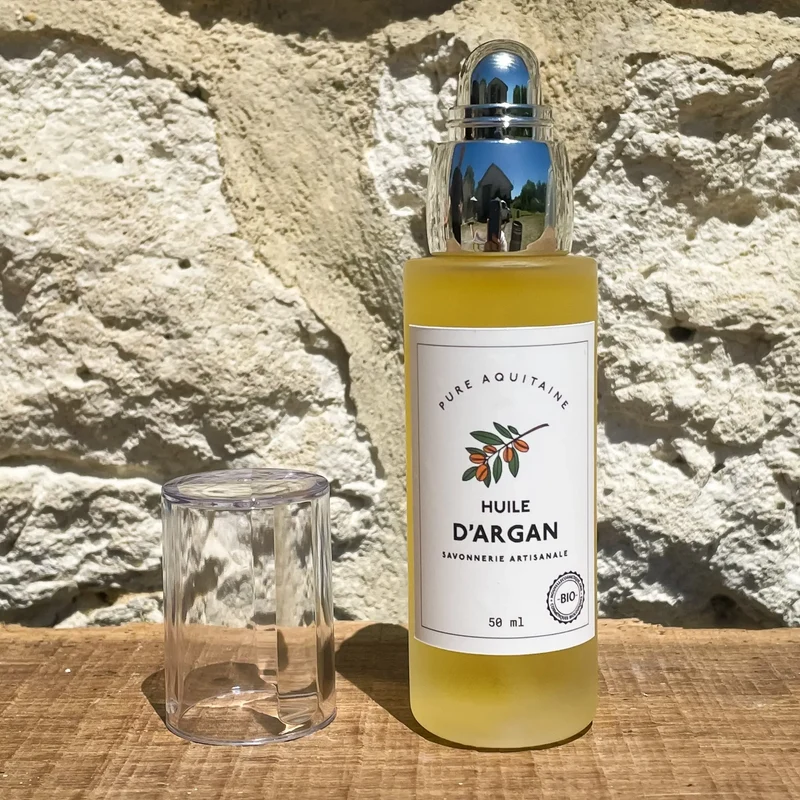 Huile d'Argan Pure BIO en flacon pompe verre