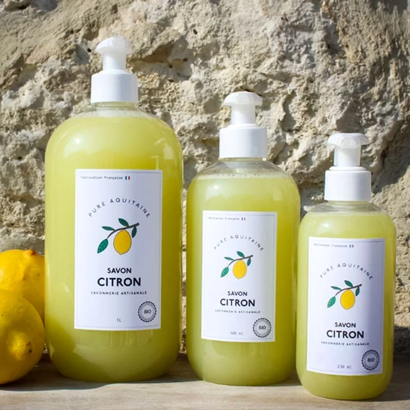 Savon liquide artisanal citron BIO