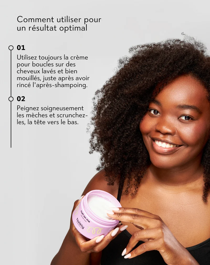 Crème pour boucles activatrice de boucles naturelles pour cheveux bouclés et frottés Twisty, Format mini 100 ml