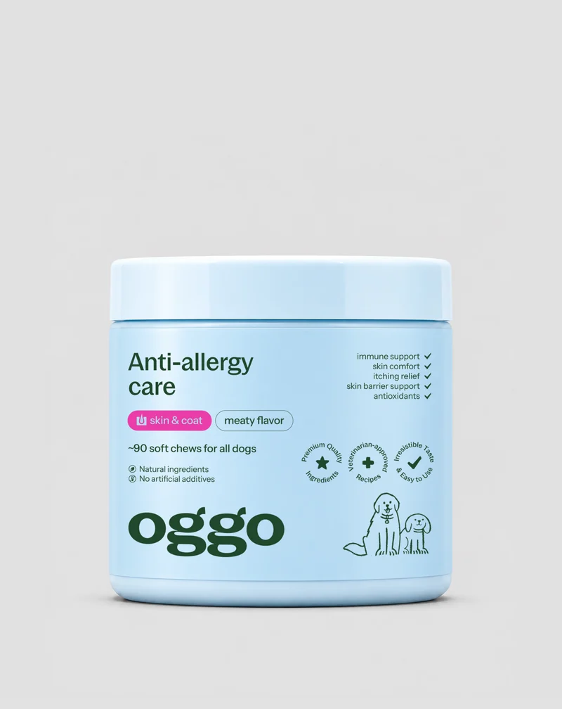 Complément pour allergies et peau sensible pour chien anti-allergy care Oggo 180 g