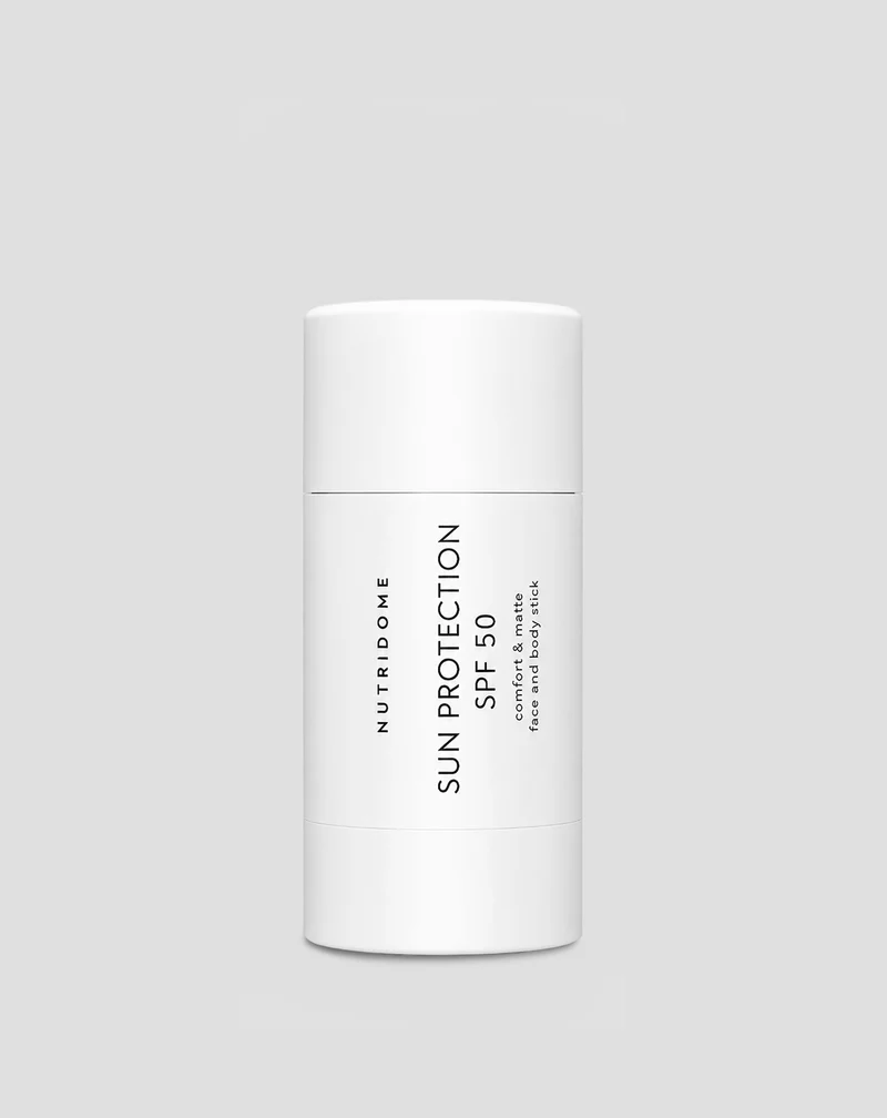 Filtre minéral SPF 50 en stick pour le visage et le corps, hydratation et protection UVB, UVA Nutridome