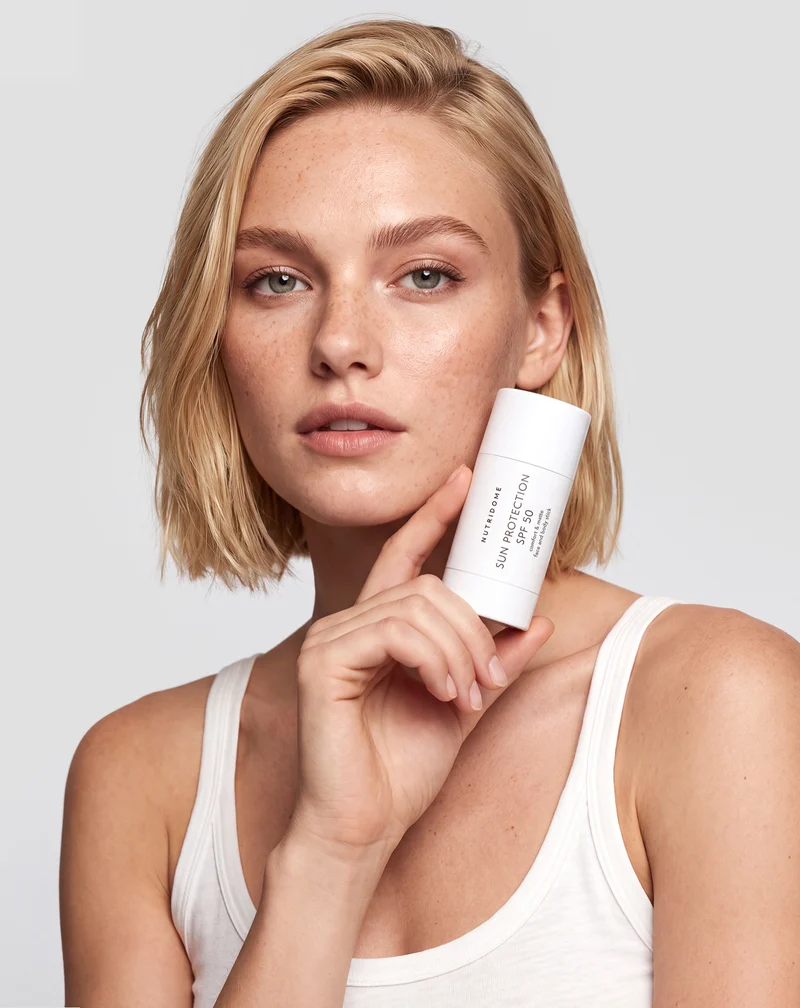Filtre minéral SPF 50 en stick pour le visage et le corps, hydratation et protection UVB, UVA Nutridome
