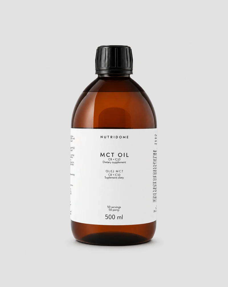 Huile MCT C8+C10 à boire pour soutenir l'énergie et la concentration Nutridome 500 ml