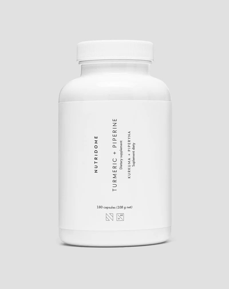 Curcuma et pipérine pour le soutien de la digestion et de la fonction hépatique complément alimentaire Nutridome 180 gélules