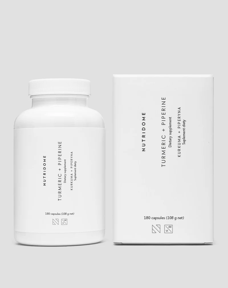 Curcuma et pipérine pour le soutien de la digestion et de la fonction hépatique complément alimentaire Nutridome 180 gélules