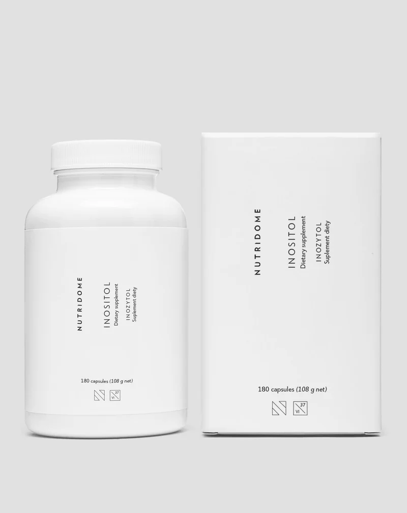 Inositol 1000 mg/jour pour réduire le taux de sucre, la résistance à l'insuline et le soutien à la fertilité Nutridome 180 pcs