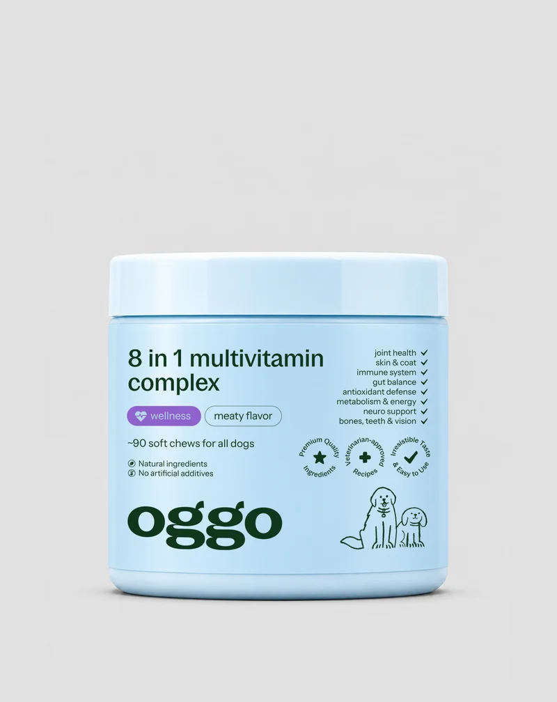 Multivitamine pour chien 8 en 1 pour l'immunité, le pelage et la vitalité Oggo 180 g