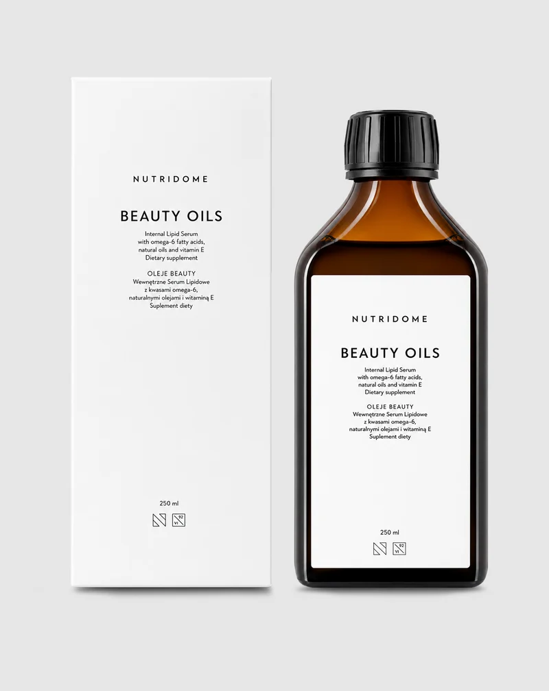 Huiles à boire pour la peau aux Oméga-6 et à la Vitamine E Beauty Nutridome 250 ml