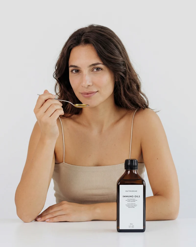 Huile immunité aux acides gras Oméga 3-6-9 liquide Nutridome Immuno 250 ml