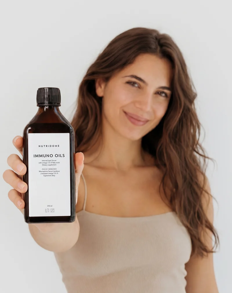 Huile immunité aux acides gras Oméga 3-6-9 liquide Nutridome Immuno 250 ml