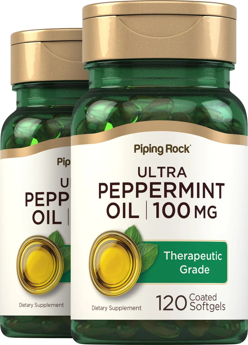 Ultra Peppermint Oil (Enteric Coated), 100 mg, 120 Coated Softgels, 2 Bottles