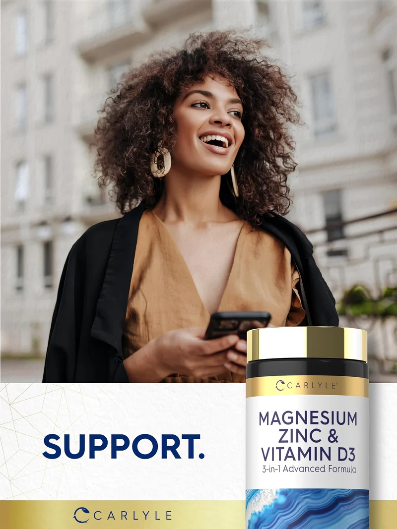 Magnesium Zinc and Vitamin D3, 90 Vegetarian Capsules