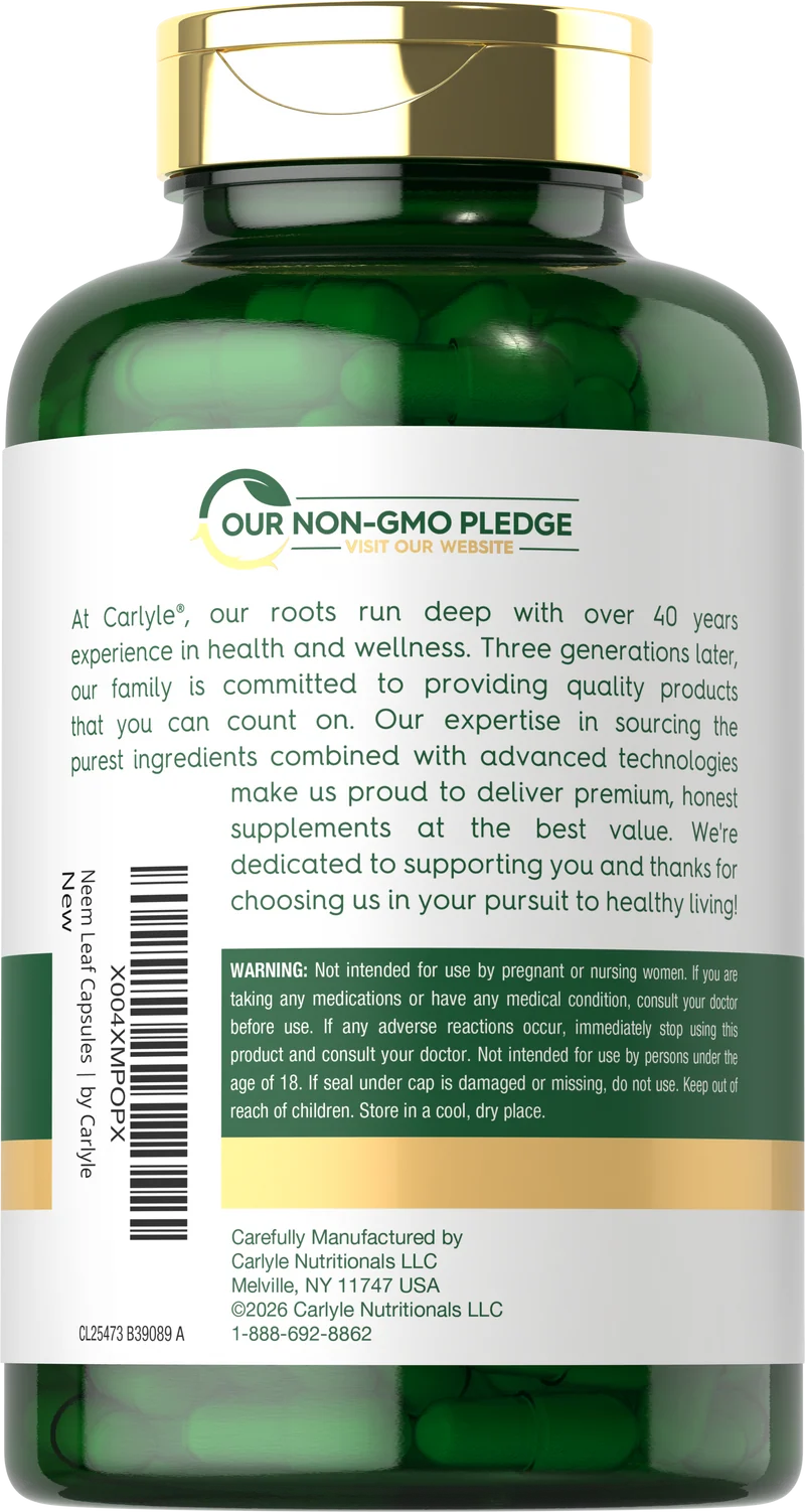 Neem Leaf, 950 mg (per serving), 120 Quick Release Capsules