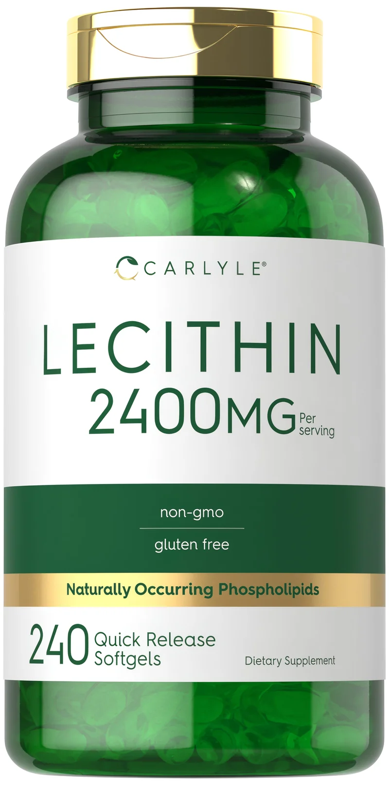 Lecithin - NON GMO, 2400 mg (per serving), 240 Quick Release Softgels