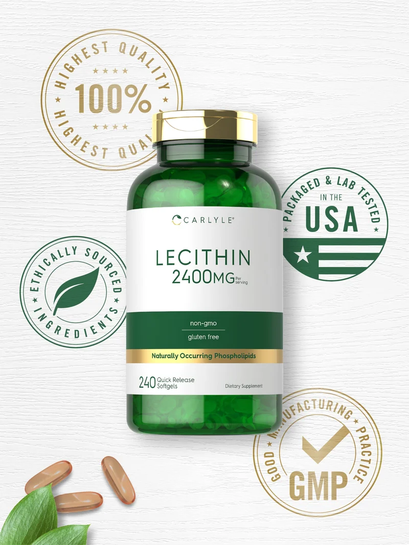 Lecithin - NON GMO, 2400 mg (per serving), 240 Quick Release Softgels