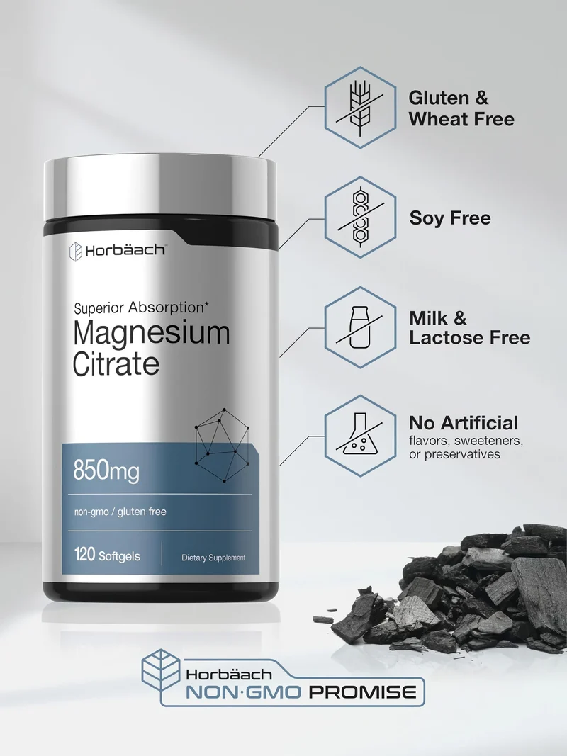 Magnesium Citrate, 850 mg, 120 Softgels