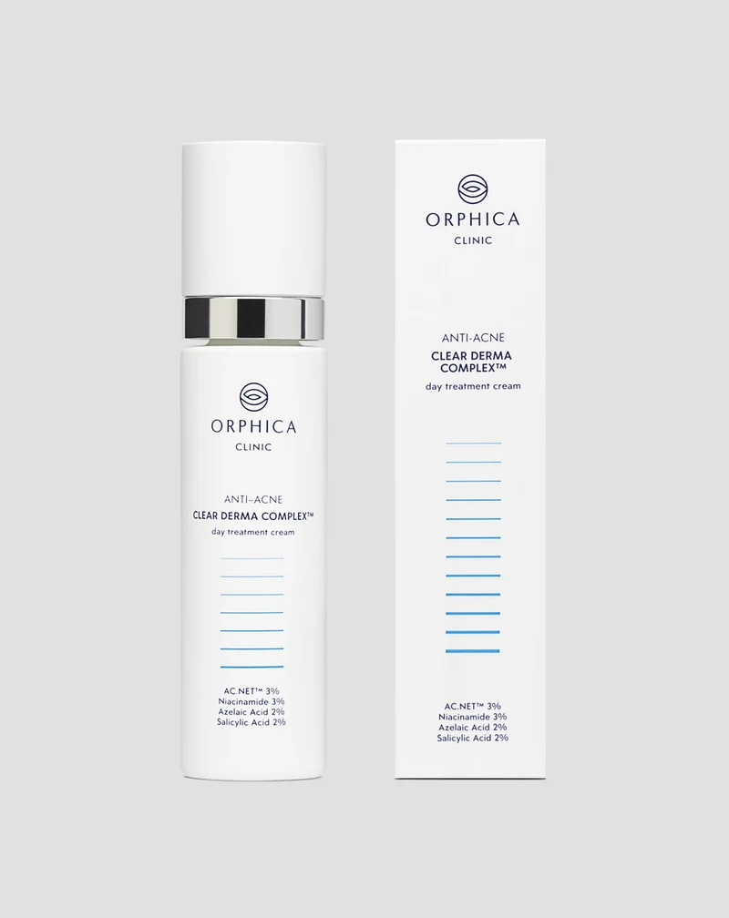 Crème de jour anti-acné à l'acide salicylique et à l'acide azélaïque pour peaux à imperfections Anti-Acne Orphica Clinic 50 ml