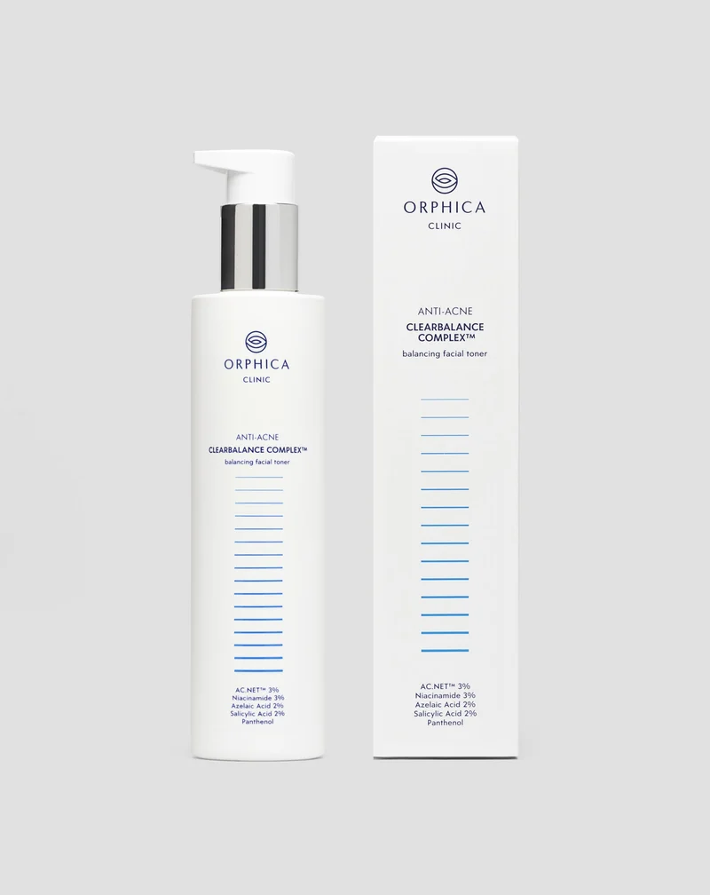 Tonique visage anti-acné à la niacinamide et à l'acide azélaïque Anti-Acne Orphica Clinic 200 ml