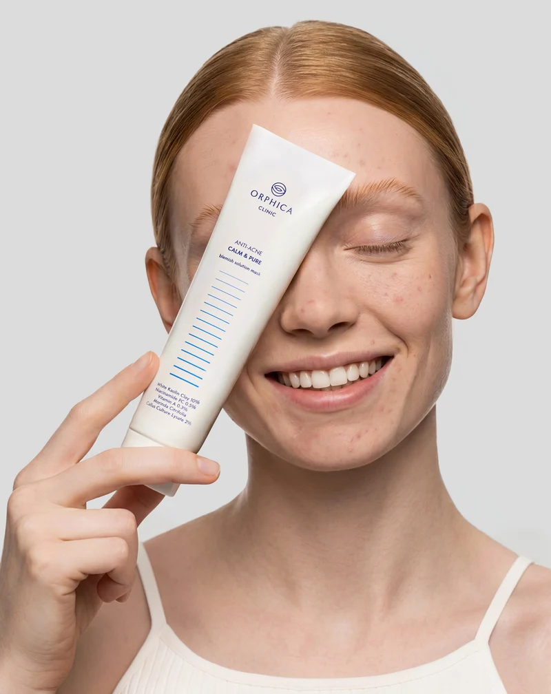 Masque purifiant et régénérant pour peau acnéique à l'argile blanche Anti-Acne Orphica Clinic 100 ml