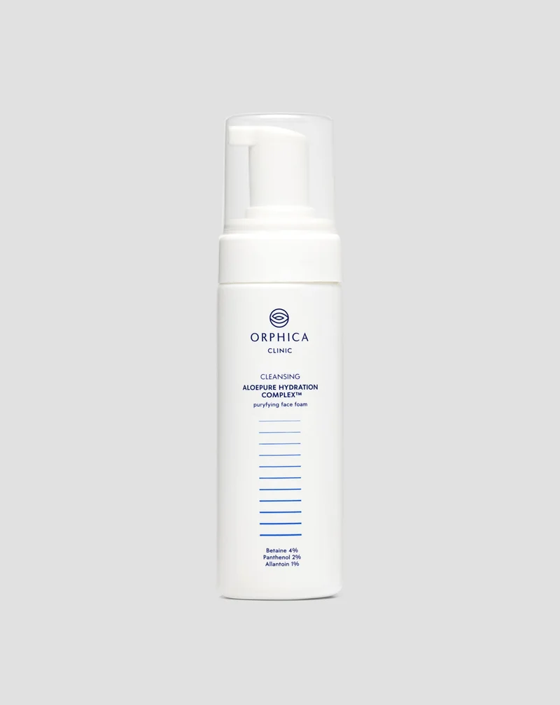 Mousse nettoyante pour peau sensible et acnéique à la bétaïne, au panthénol et à l'allantoïne Cleansing Orphica Clinic 150 ml