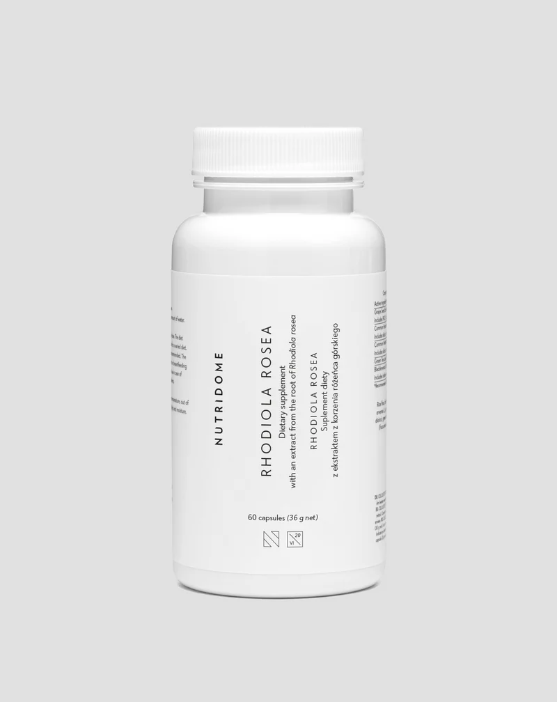 Rhodiola Rosea contre le stress, la fatigue, la mémoire et la concentration Nutridome 60 gélules