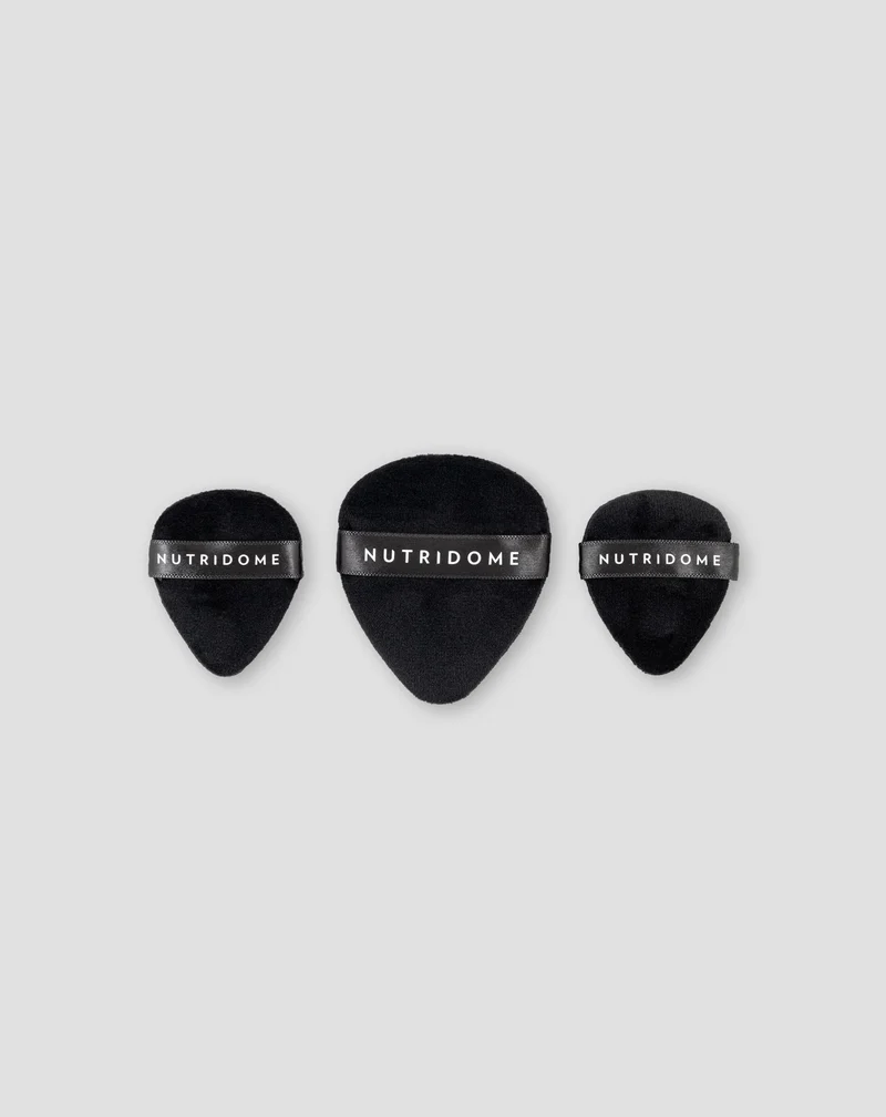 Houppettes à poudre réutilisables pour application précise du maquillage, lot de 3 Nutridome