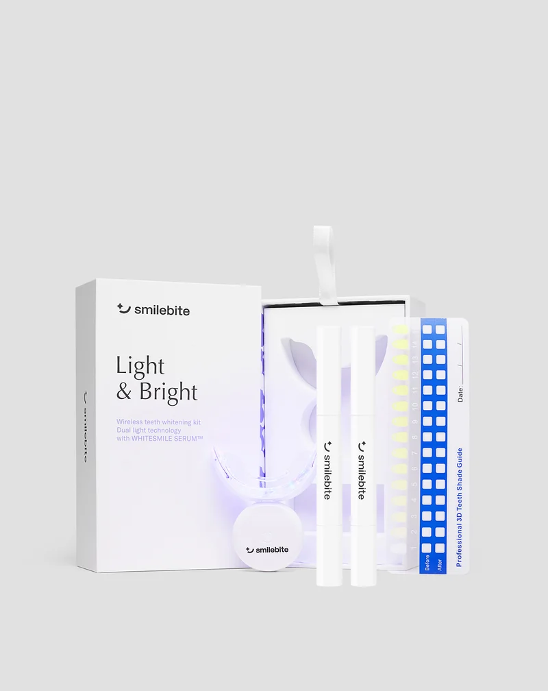 Smilebite Light & Bright LED Kit de blanchiment des dents + 2× Whitesmile Serum™