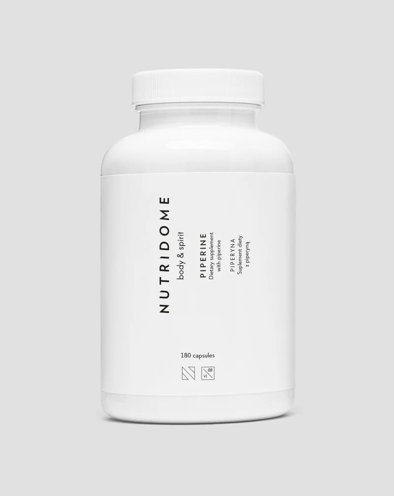Comprimés de pipérine pour une meilleure digestion afin de favoriser la perte de poids Pipérine Nutridome 180 gélules