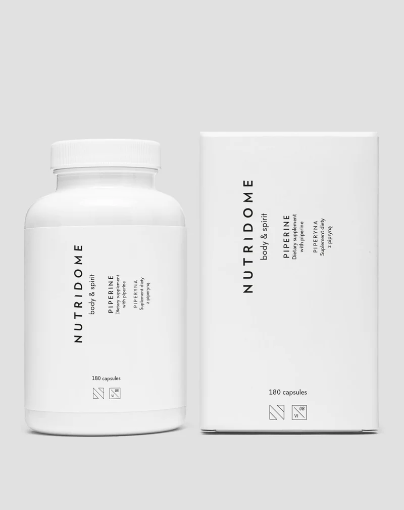 Comprimés de pipérine pour une meilleure digestion afin de favoriser la perte de poids Pipérine Nutridome 180 gélules