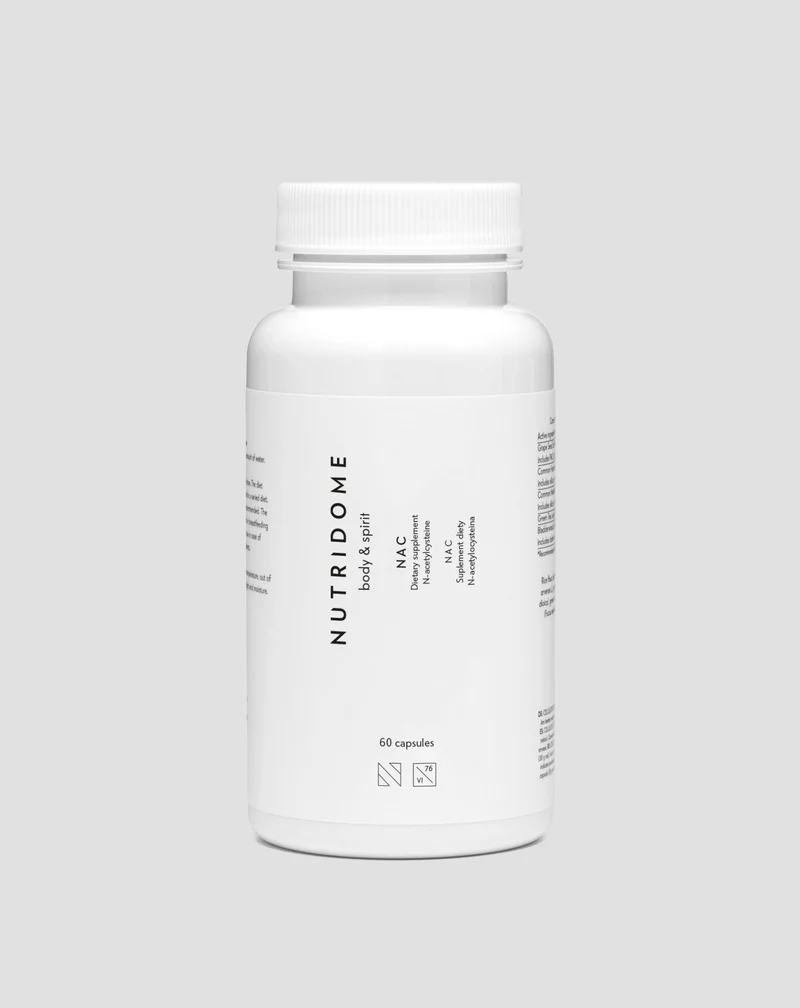 NAC N-acétylcystéine antioxydant puissant soutien de la régénération complément alimentaire Nutridome 60 gélules