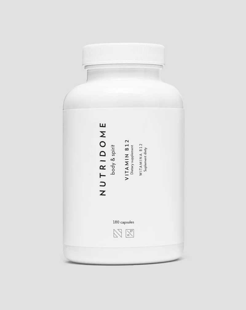 Nutridome vitamine B12 pour l'immunité, la fatigue et le fonctionnement du système nerveux 180 gélules