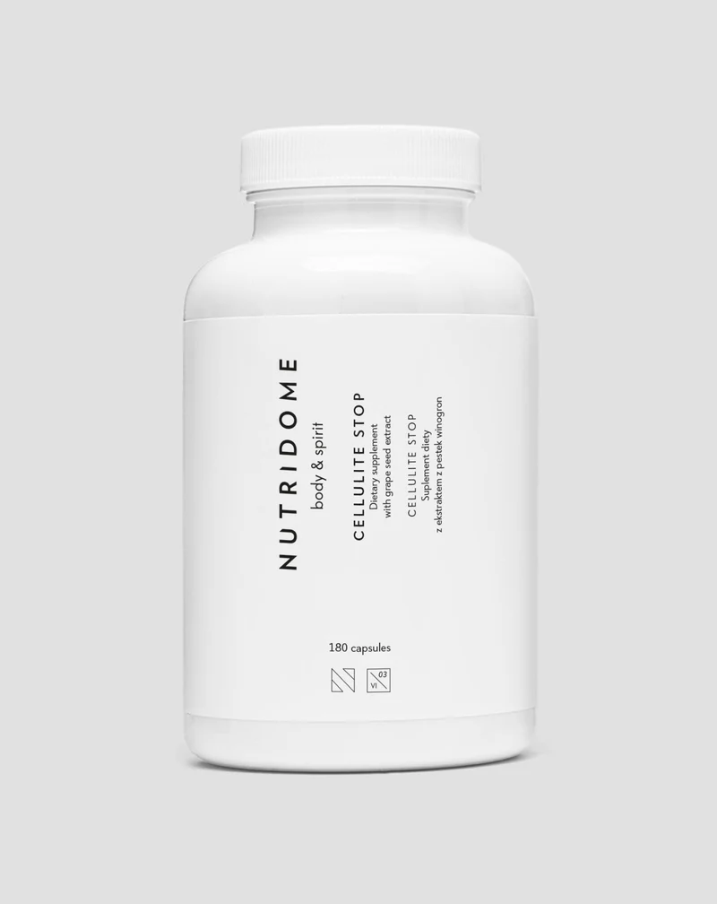 Comprimés contre la cellulite à l'extrait de pépins de raisin Cellulite Stop Nutridome 180 gélules