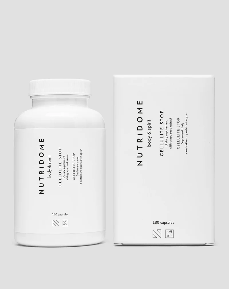 Comprimés contre la cellulite à l'extrait de pépins de raisin Cellulite Stop Nutridome 180 gélules