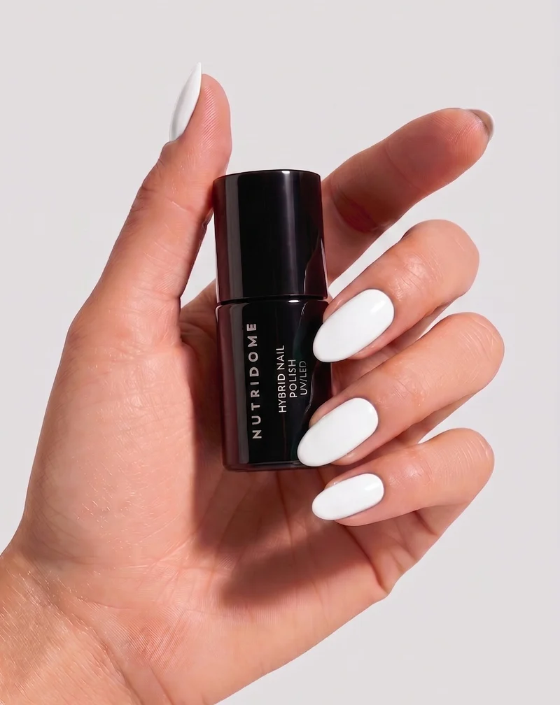 Vernis semi-permanent pour ongles UV/LED White Classic 001 Nutridome