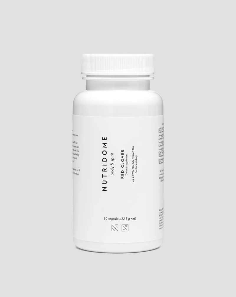 Trèfle rouge pour la ménopause, bouffées de chaleur, transpiration et irritabilité Nutridome