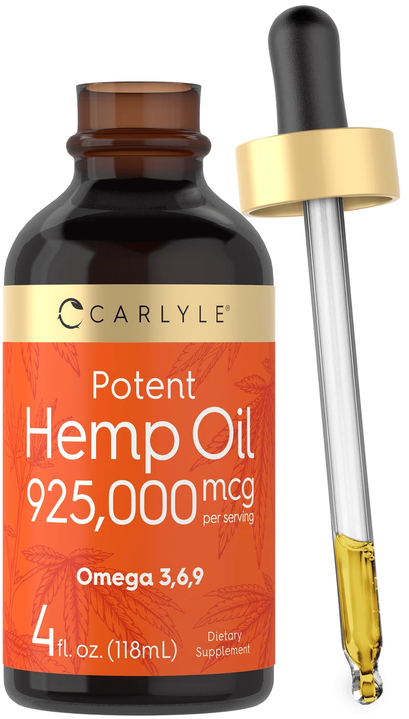 Hemp Seed Oil (Cold Pressed), 925 mg, 4 fl oz (118 mL) Dropper Bottle