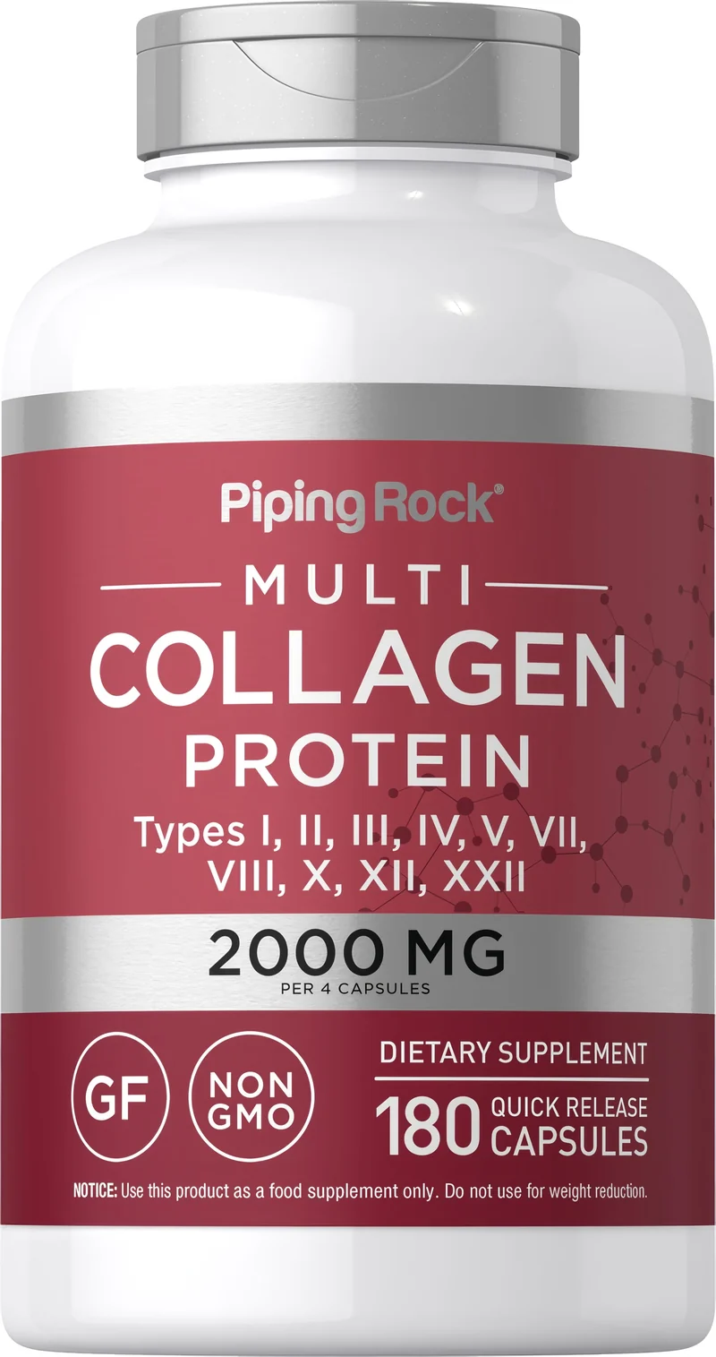 Multi Collagen Protein (Types I, II, III, V, X), 2000 mg (per serving), 180 Quick Release Capsules