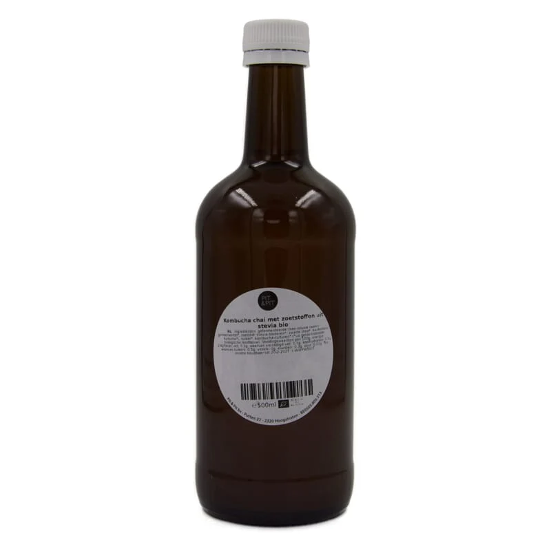 Kombucha chai avec édulcorants de stévia bio