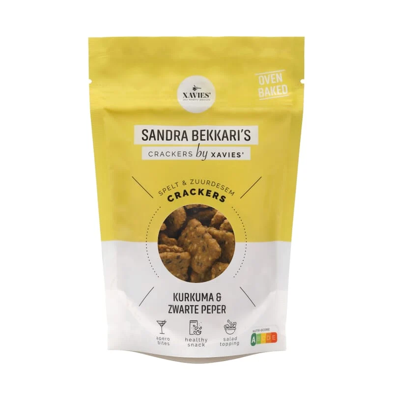 Sandra Bekkari Crackers curcuma - poivre noir
