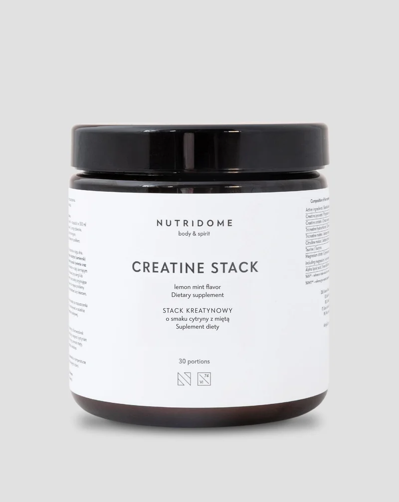 Stack de créatine avec magnésium, acide ALA et taurine pour une énergie stable et une vitalité accrue Nutridome 300 g