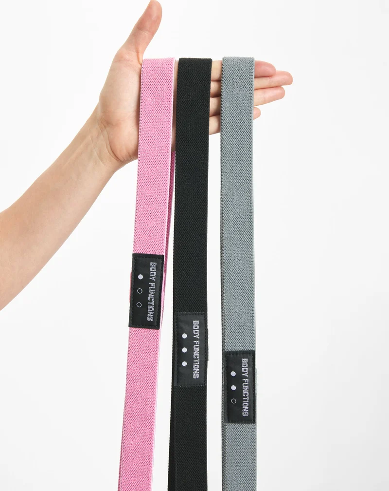 Body Functions Bandes de résistance de 208 cm de long pour exercices de fitness, lot de 3.