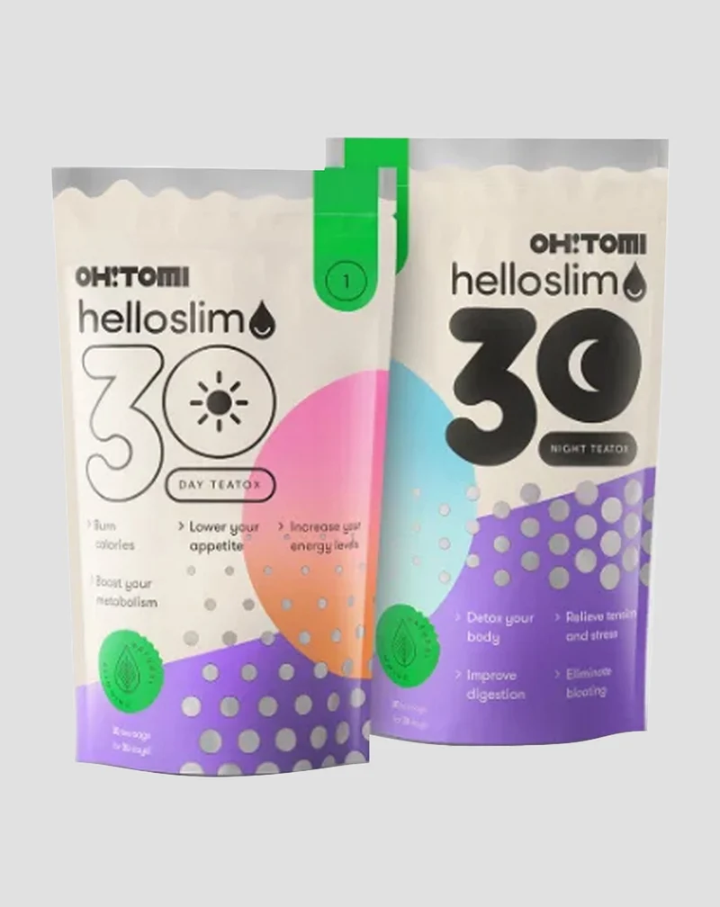 30-Day Body Detox – Fat Burner Day & Night Teas Hello Slim by Oh!Tomi