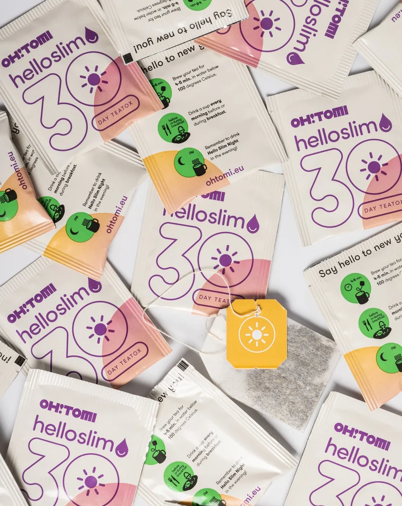 30-Day Body Detox – Fat Burner Day & Night Teas Hello Slim by Oh!Tomi