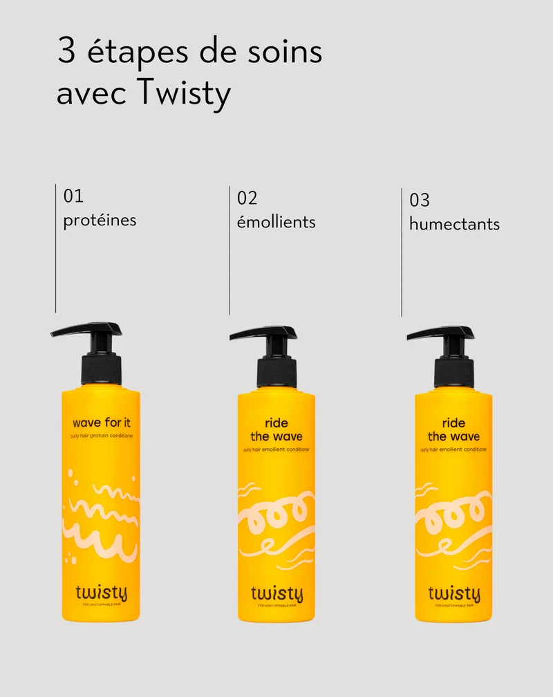 Coffret d’après-shampoings PEH protéines, émollients, humectants de Twisty