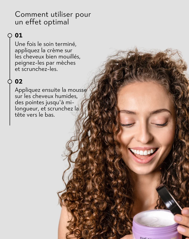 Coffret Twisty mousse + crème pour cheveux bouclés et ondulés