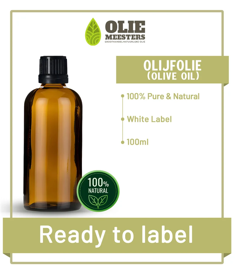 Olijfolie Extra Vierge Bio Koudgeperst | Ready to Label (White Label) | 100 ml | Cosmetica grondstof
