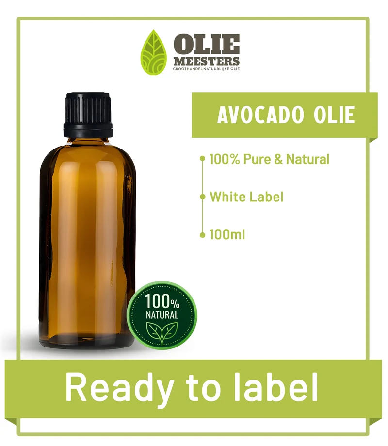 Avocado Bio Koudgeperst | Ready to Label (White Label) | 100 ml | Cosmetica grondstof